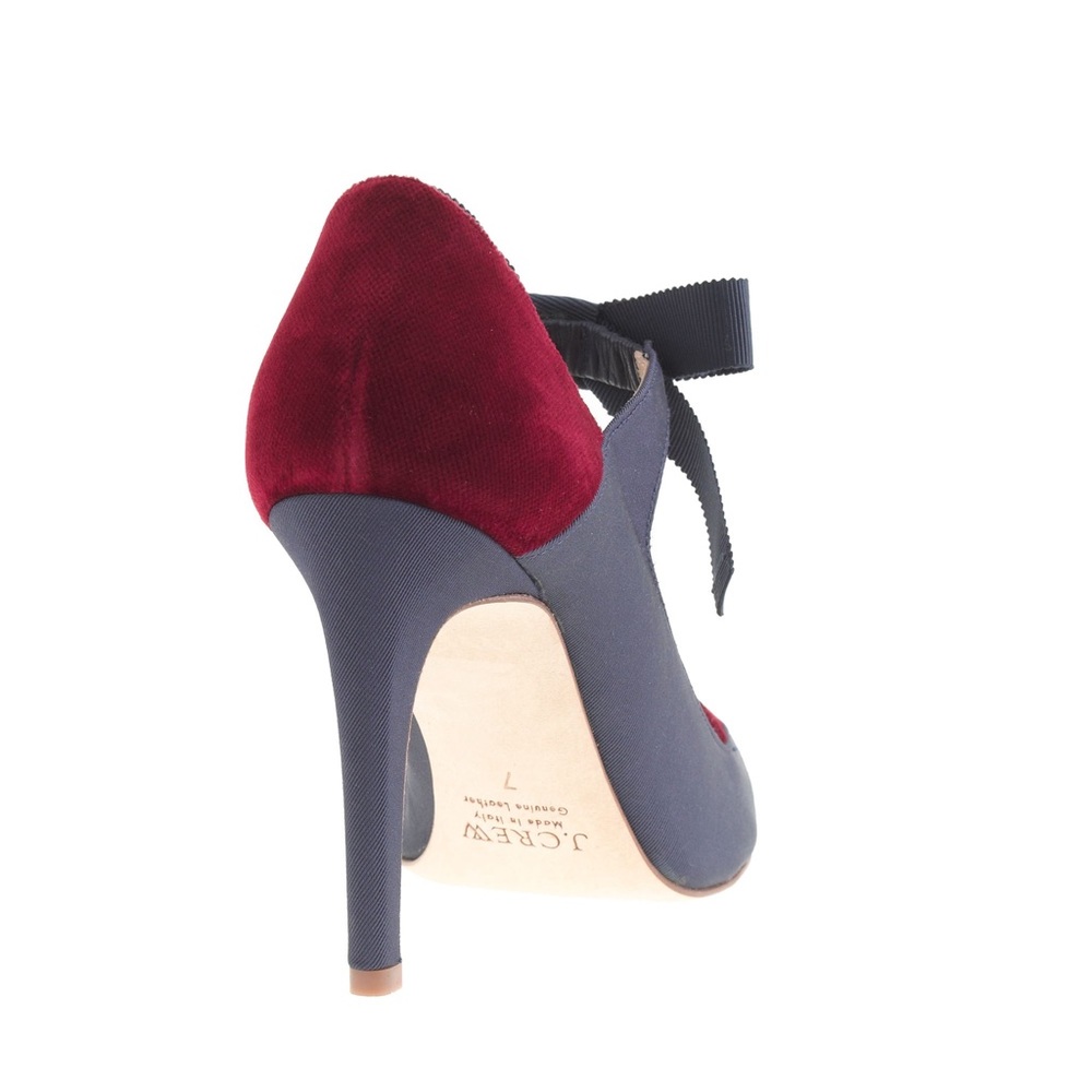 J. CREW - Falsetto Velvet Bow pump, Size 8 - Picture 7 of 7